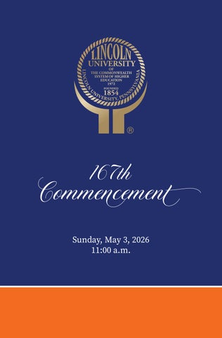 Lincoln University_2026-Commencement-Program