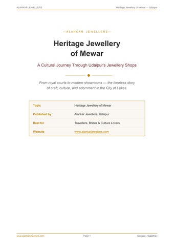 Alankar_Jewellers_Heritage_Mewar_Jewellery_Guide