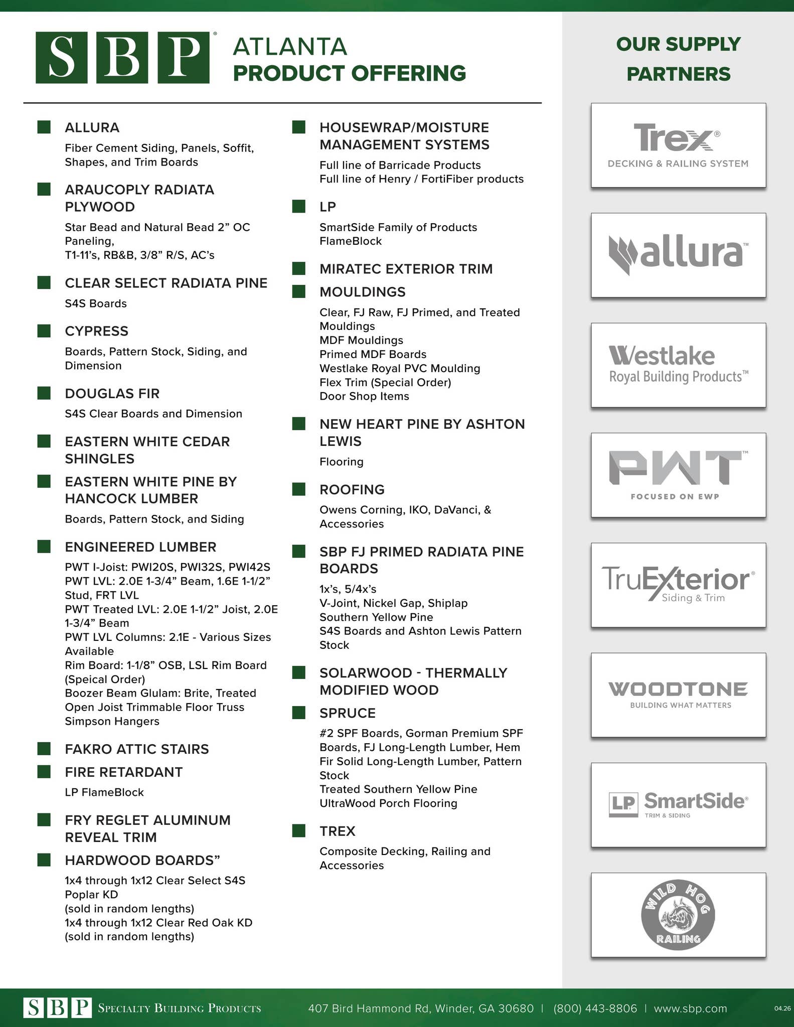 Atlanta - SBP Branch Line Card by Specialty Building Products - Issuu