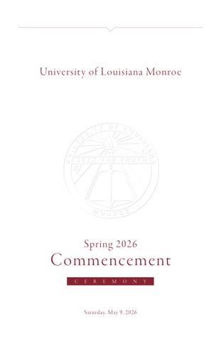 ULM Commencement Program - Spring 2026