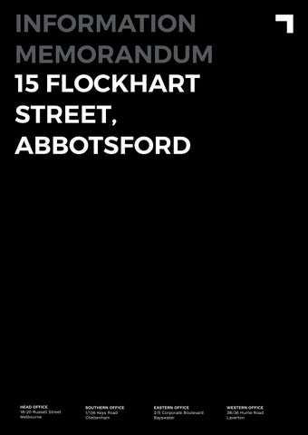 Information Memorandum - 15 Flockhart Street, Abbotsford