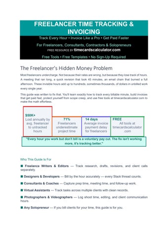 Freelancer Time Tracking & Invoicing Guide 2026