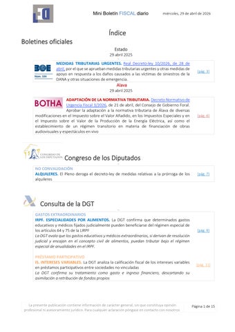 Mini Boletín FISCAL 29/04/2026 - www.gabinetedelaorden.com