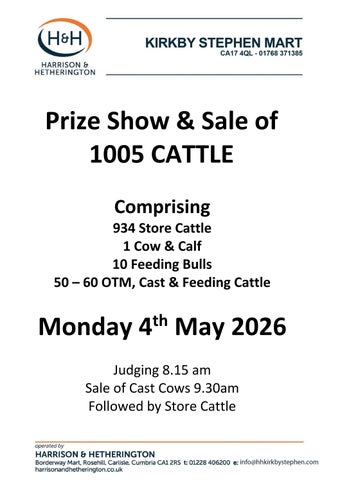May Store Cattle 2026