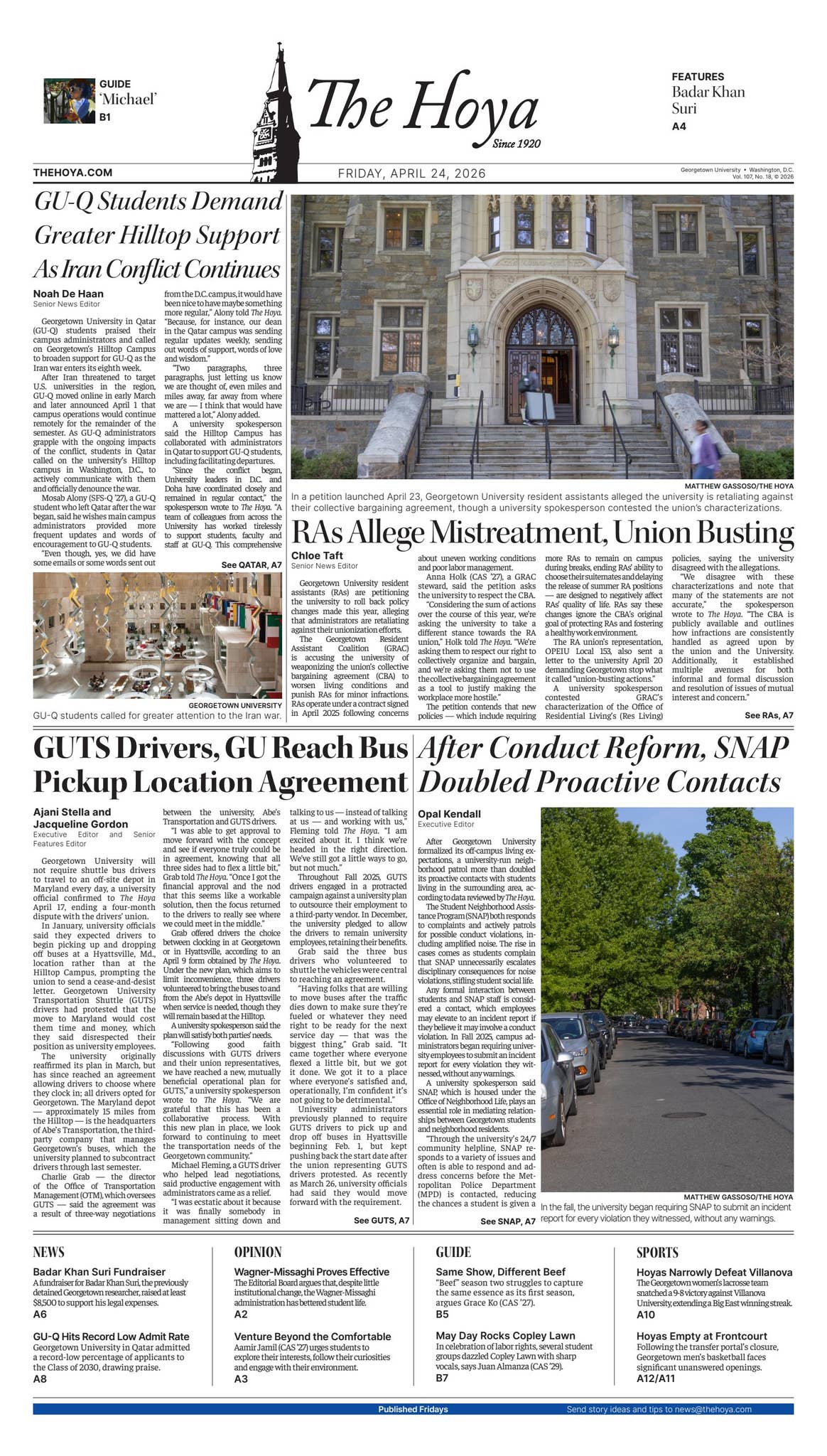 The Hoya: April 24, 2026 by The Hoya - Issuu