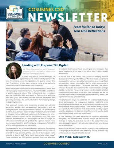 Cosumnes Connect Newsletter - April 2026