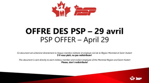 Offre des PSP - PSP Offer 
