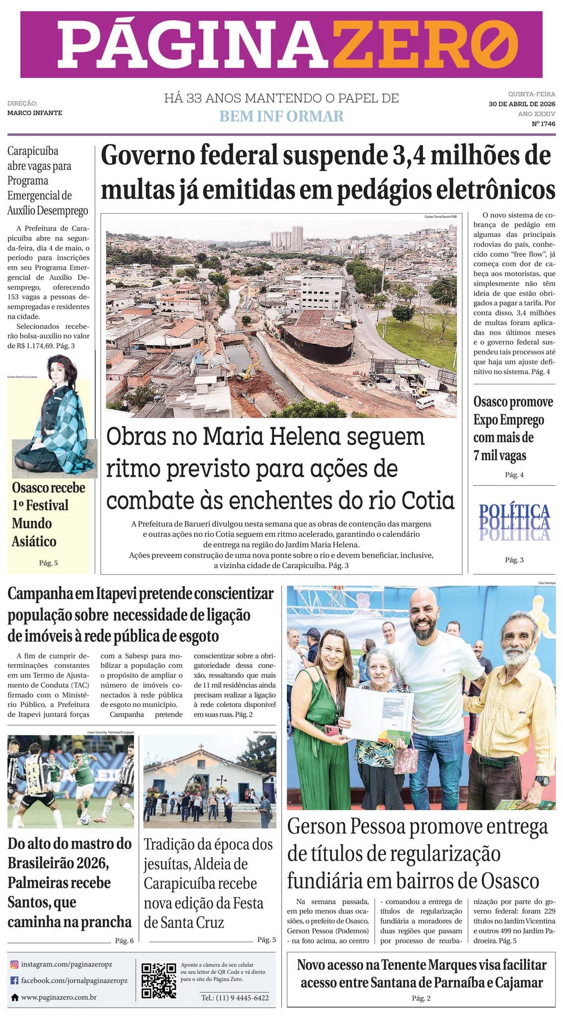 Página Zero Edição nº 1746 (30/04/2026) by Jornal Página Zero - Issuu