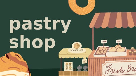 Green and Yellow illustration Bakery Presentation