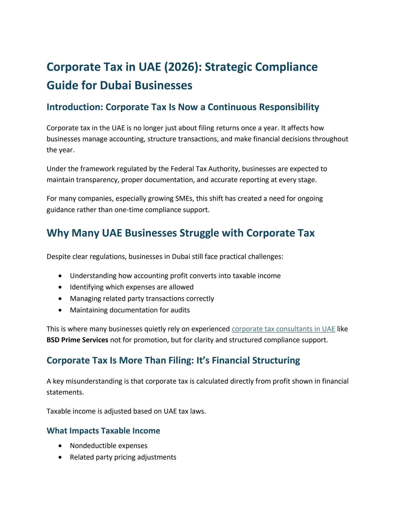 Corporate Tax in UAE (2026): Strategic Compliance Guide for Dubai ...