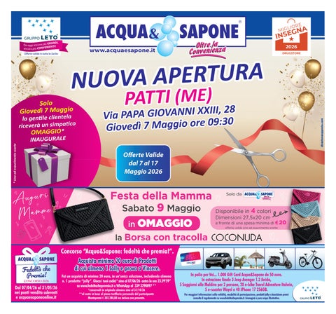 Volantino Acqua&Sapone n. 10-2026 - Nuova Apertura Patti