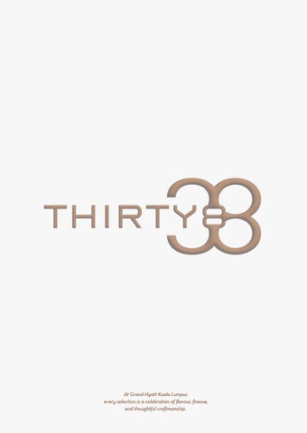 Menu: THIRTY8 A La Carte