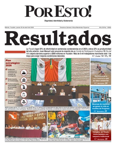 PORTADA POR ESTO MERIDA, JUEVES 30 DE ABRIL DE 2026