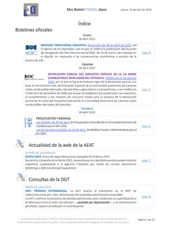 Mini Boletín FISCAL 30/04/2026 - www.gabinetedelaorden.com