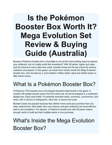 Is the Pokémon Booster Box Worth It - Mega Evolution Set Review & Buying Guide (Australia)