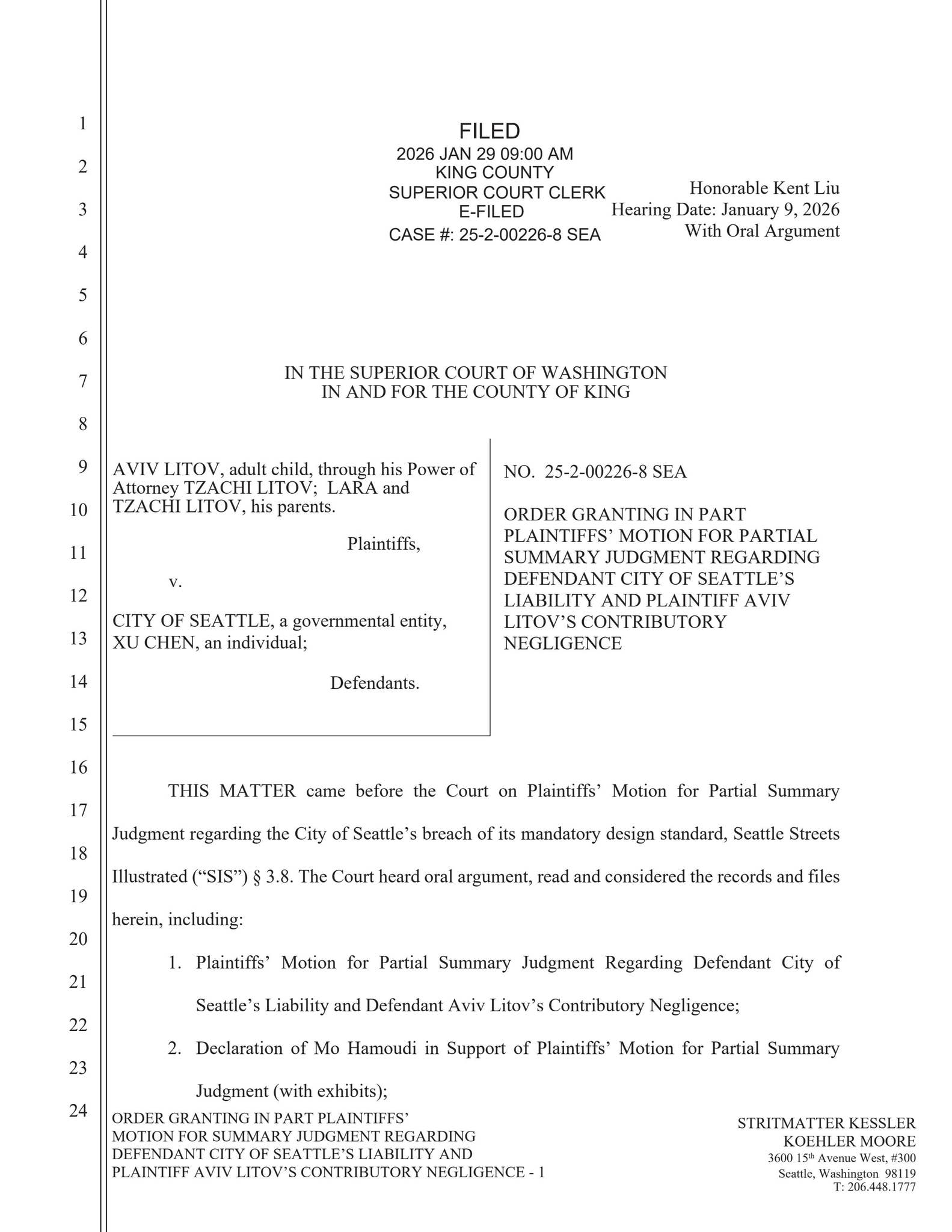 Litov ORDER Granting in Part P PSJ by Stritmatter Law - Issuu
