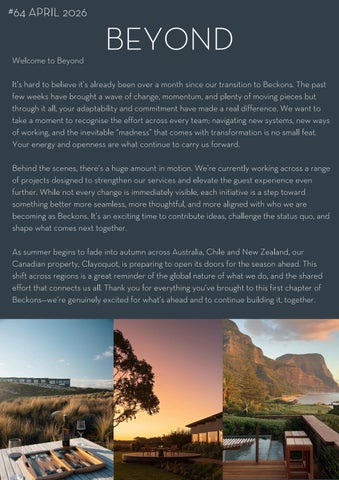 Beyond Newsletter April 2026