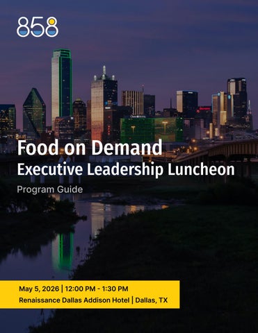 Food On Demand 2026 Leadership Luncheon | 858 Program Guide