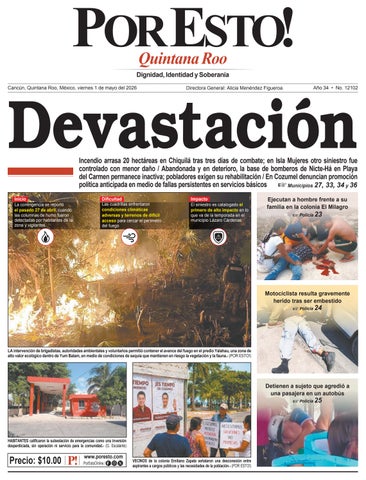 PORTADA POR ESTO CANCUN, VIERNES 1 DE MAYO DE 2026