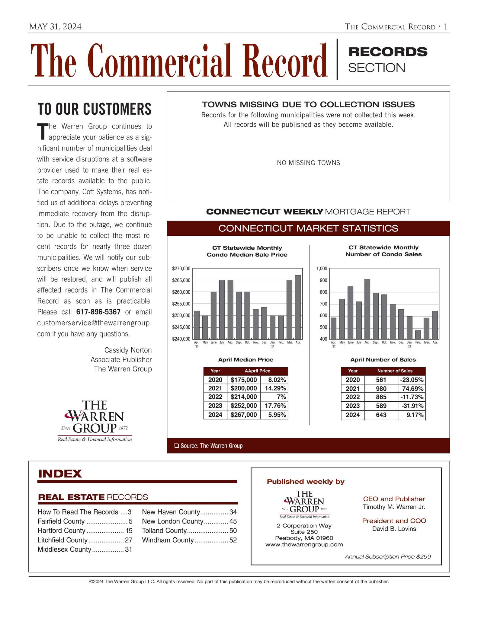 CT RE Records Sample by The Warren Group - Issuu
