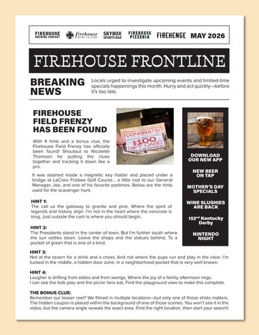 FBC26 May Frontline Newsletter