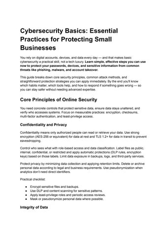 Cybersecurity Basics