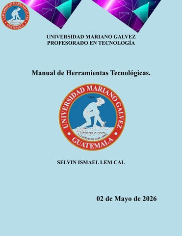MANUAL DE HERRAMIENTAS TECNOLÓGICAS