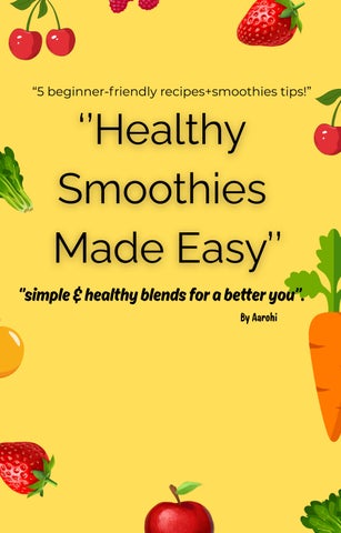‘Healthy Smoothies Made Easy’