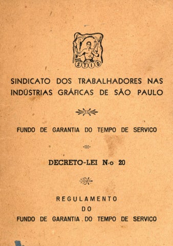 Fundo de Garantia do Tempo de Serviço (FGTS) - Decreto-Lei n.20
