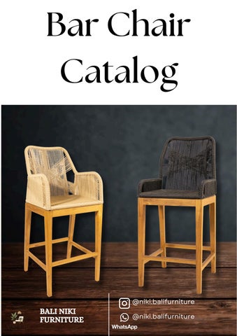 NIKI BALI BAR CHAIR CATALOG  NO PRICE