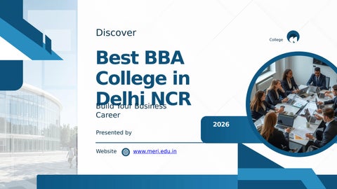Best BBA College in Delhi NCR 2026
