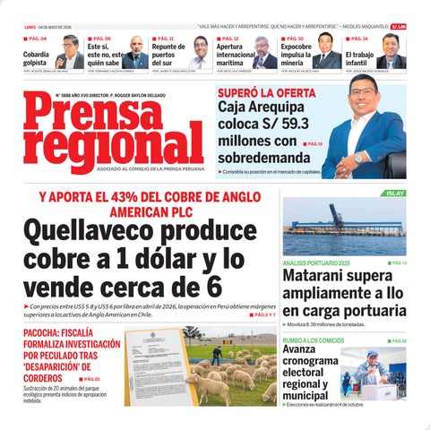 La Prensa Regional – Lunes 04 de mayo de 2026