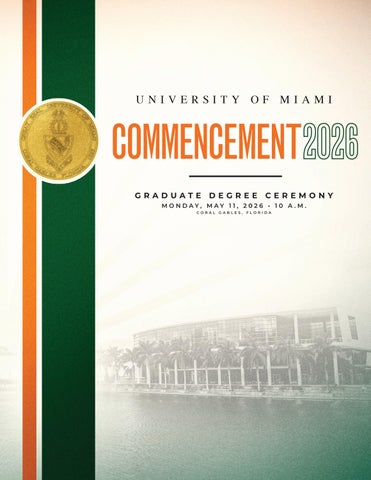 Commencement 2026: Graduate Degree Ceremony • 10 a.m. • May 11
