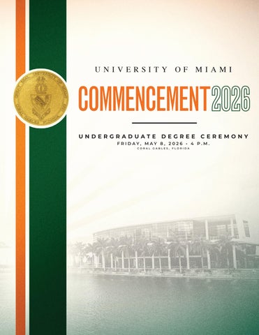 Commencement 2026: Undergraduate Degree Ceremony • 4 p.m. • May 8