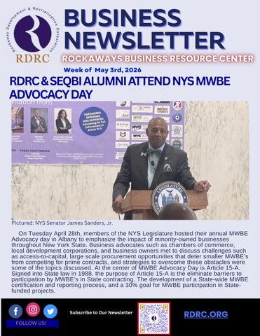 RBRC May 4, 2026 Newsletter