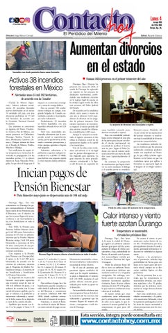 Periódico Contacto hoy del 4 de mayo del 2026