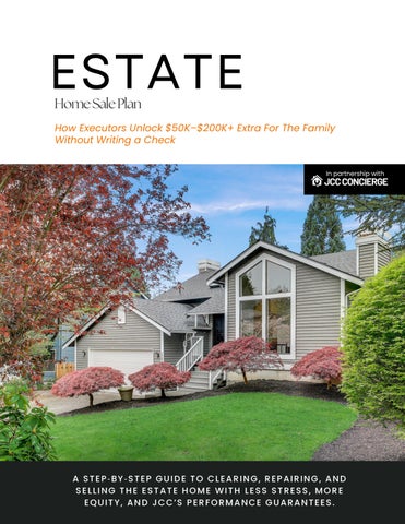 Estate Home Sale Profit Plan - Lead Magnet