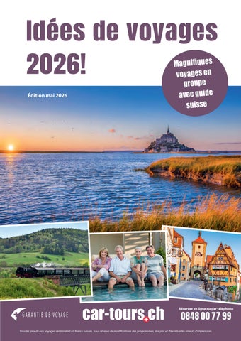 car-tours.ch - Idées de voyages 2026 - Édition mai 2026