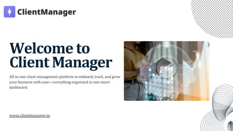 Client Management Dashboard by Client Manager - Issuu