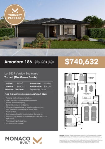 Lot 5537 The Grove Estate, Tarneit - Frasers - Amadora 186 - MonacoBuilt Brochure