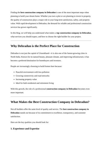 Best Construction Company | Ghughuti Infra