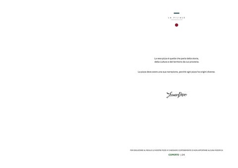L'Albereta Relais & Châteaux | La Filiale Menu