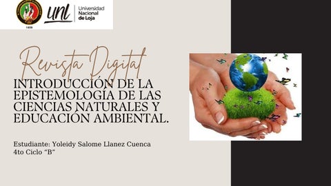Introducción de la Epistemología de las Ciencias Naturales y Educación Ambiental.