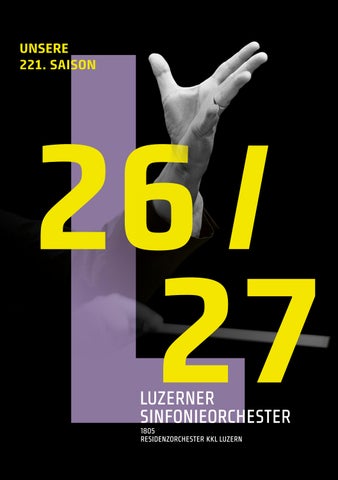   Luzerner Sinfonieorchester Saisonprogrammheft 2026/2027