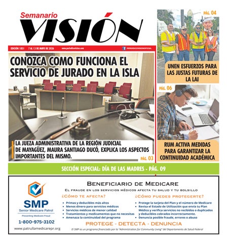 Periódico Visión E-1851 • 7 al 13 de mayo de abril de 2026