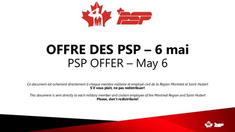 Offre des PSP - PSP Offer 
