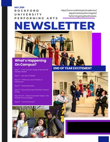 Performing Arts May 2026 Newsletter