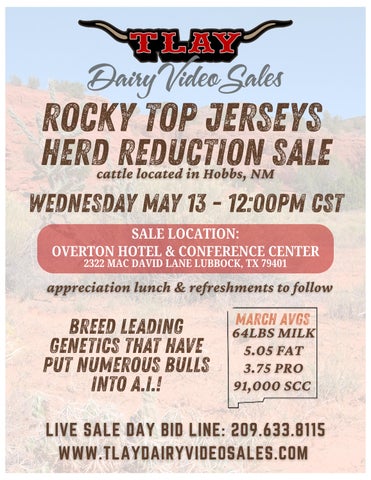 ROCKY TOP JERSEYS - HERD REDUCTION SALE