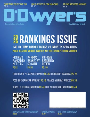 O'Dwyer's May 2026 PR Firm Rankings Magazine