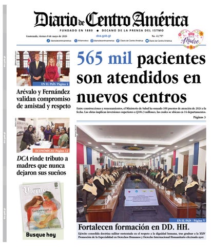 Edición Diario de Centro América 08 de mayo 2026